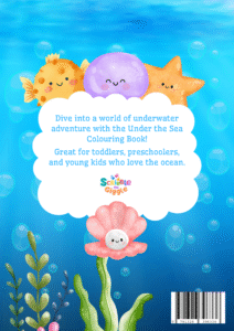 Under the sea colouring book back cover