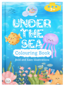 Front cover of under the sea colouring book