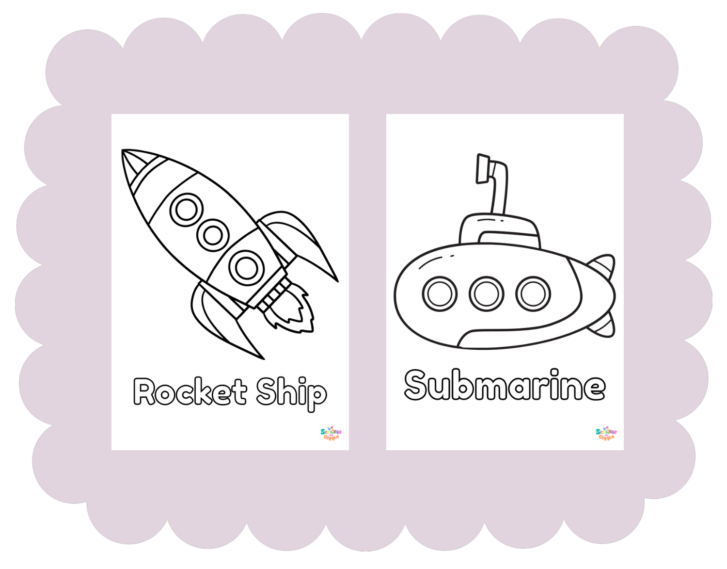 modes of transport colouring sheets free printables