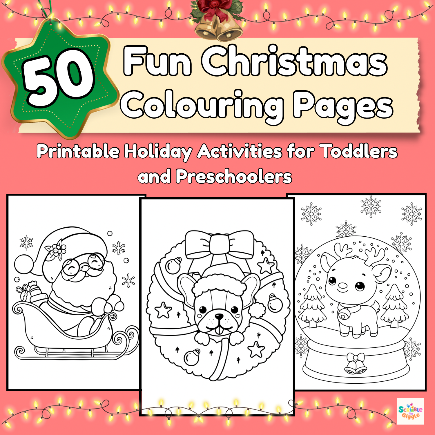 50 Fun Christmas Colouring Pages for Kids