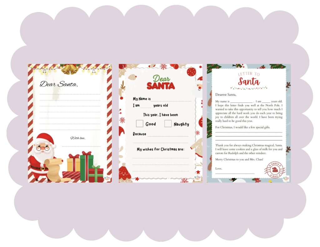 3 free Letter to Santa templates