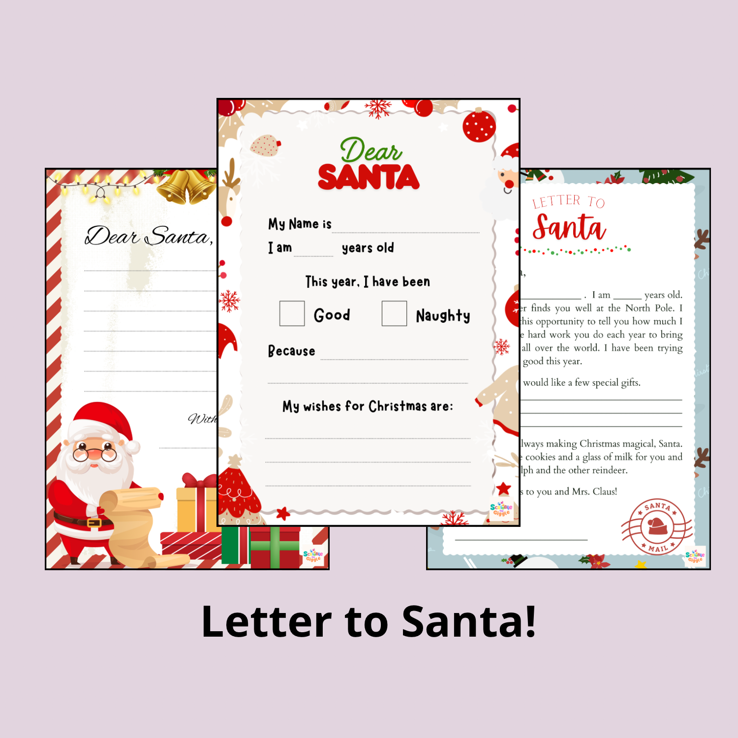 3 free Letter to Santa templates